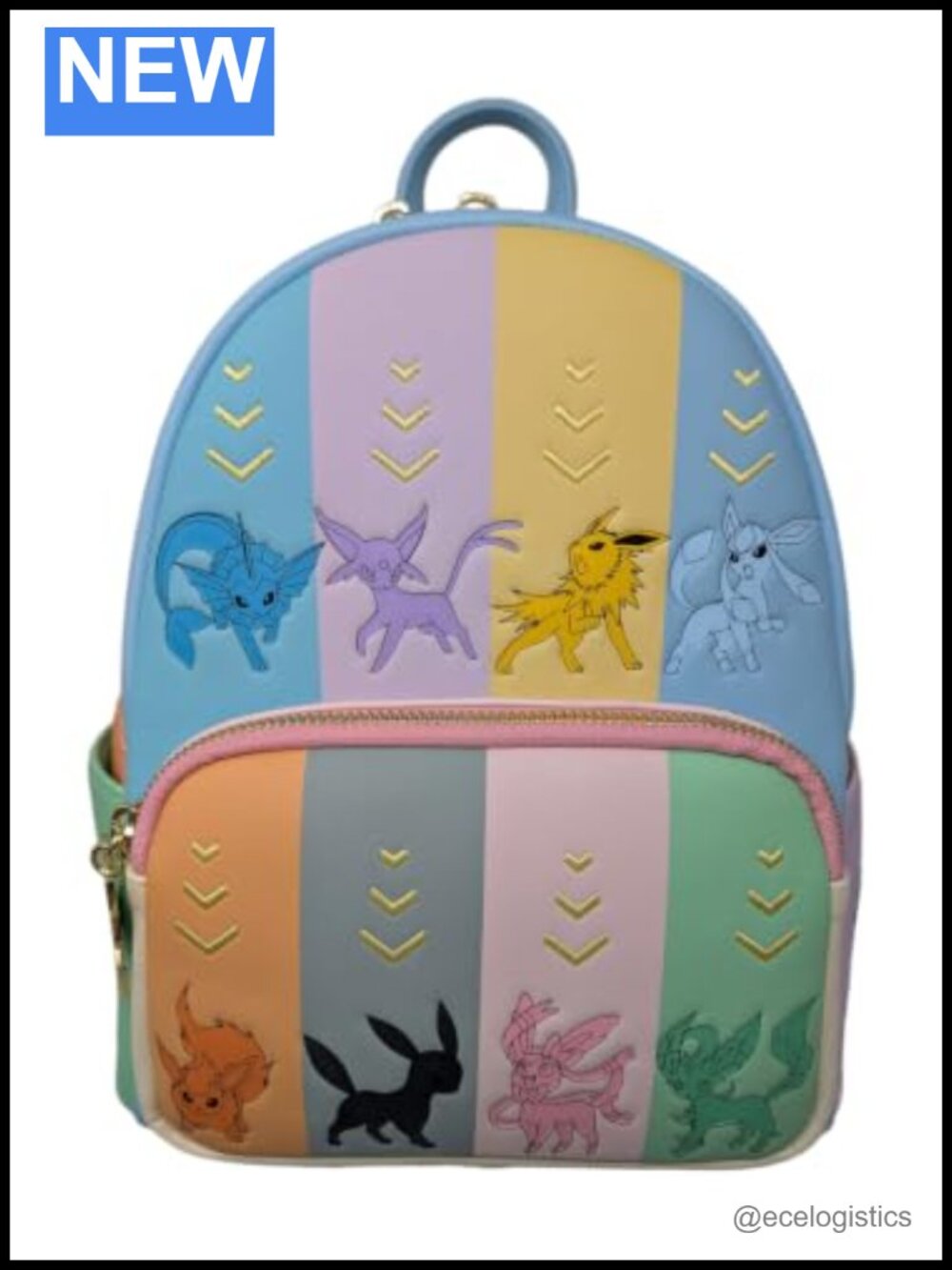 Loungefly Pokemon Eeveelutions Faux Leather Double Strap Shoulder Bag Purse